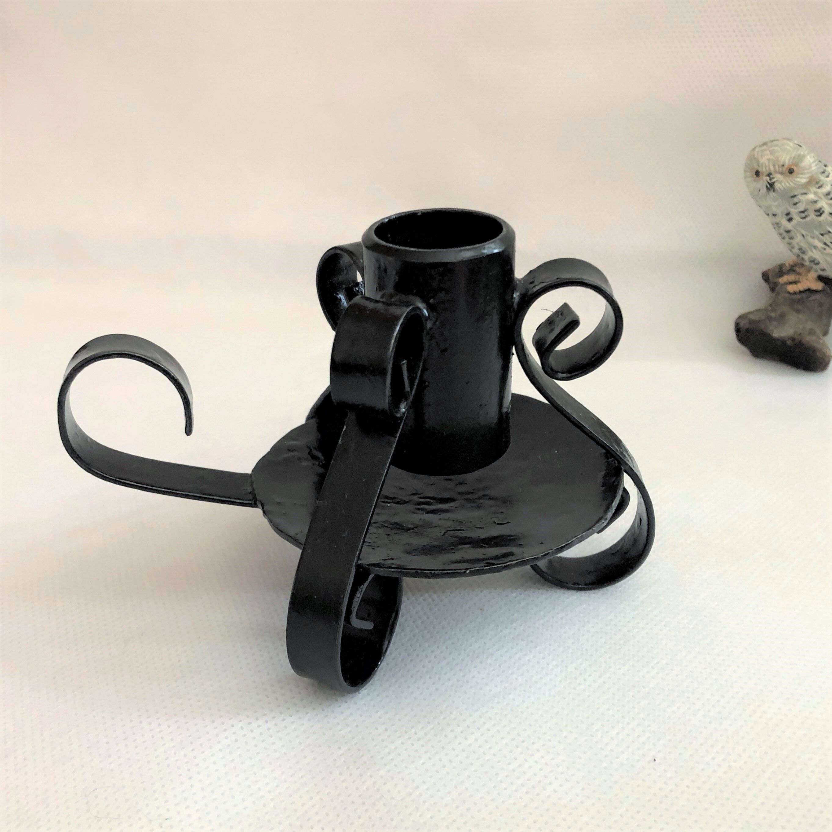 Hand candle holder handmade wrought wrought iron twisted