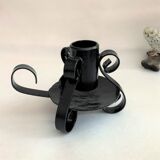Hand candle holder handmade wrought wrought iron twisted