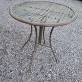 folding garden furniture in patinated iron