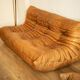 Togo 3-seater sofa and leather chair By Michel Ducaroy for Ligne Roset