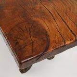 Rustic Spanish dining table, handmade in oak, 16th century