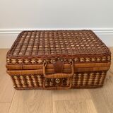 Rattan picnic basket - vintage