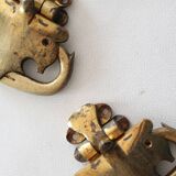 Large antique piano handles, old bronze, hardware.