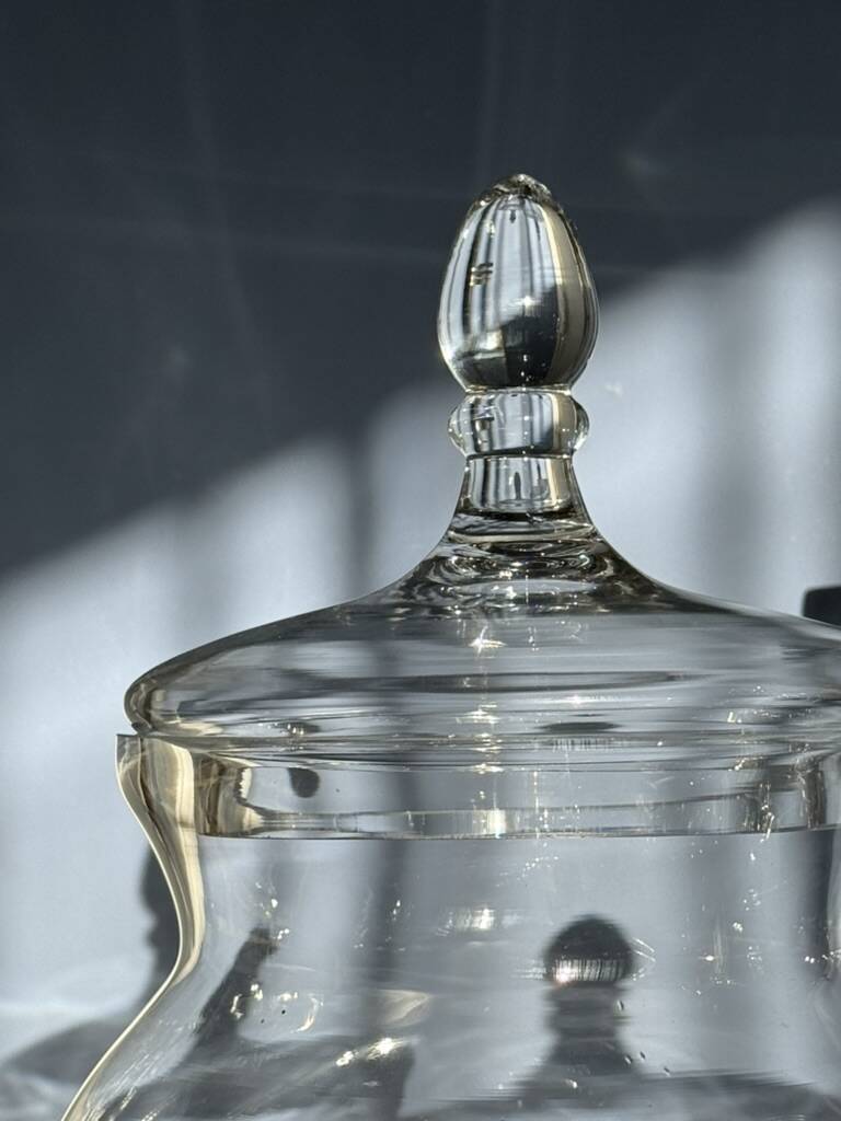 Pair of blown glass sweet jars