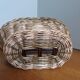 Basket with wicker basket handle