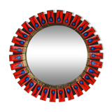 Vintage convex & ceramic sun mirror