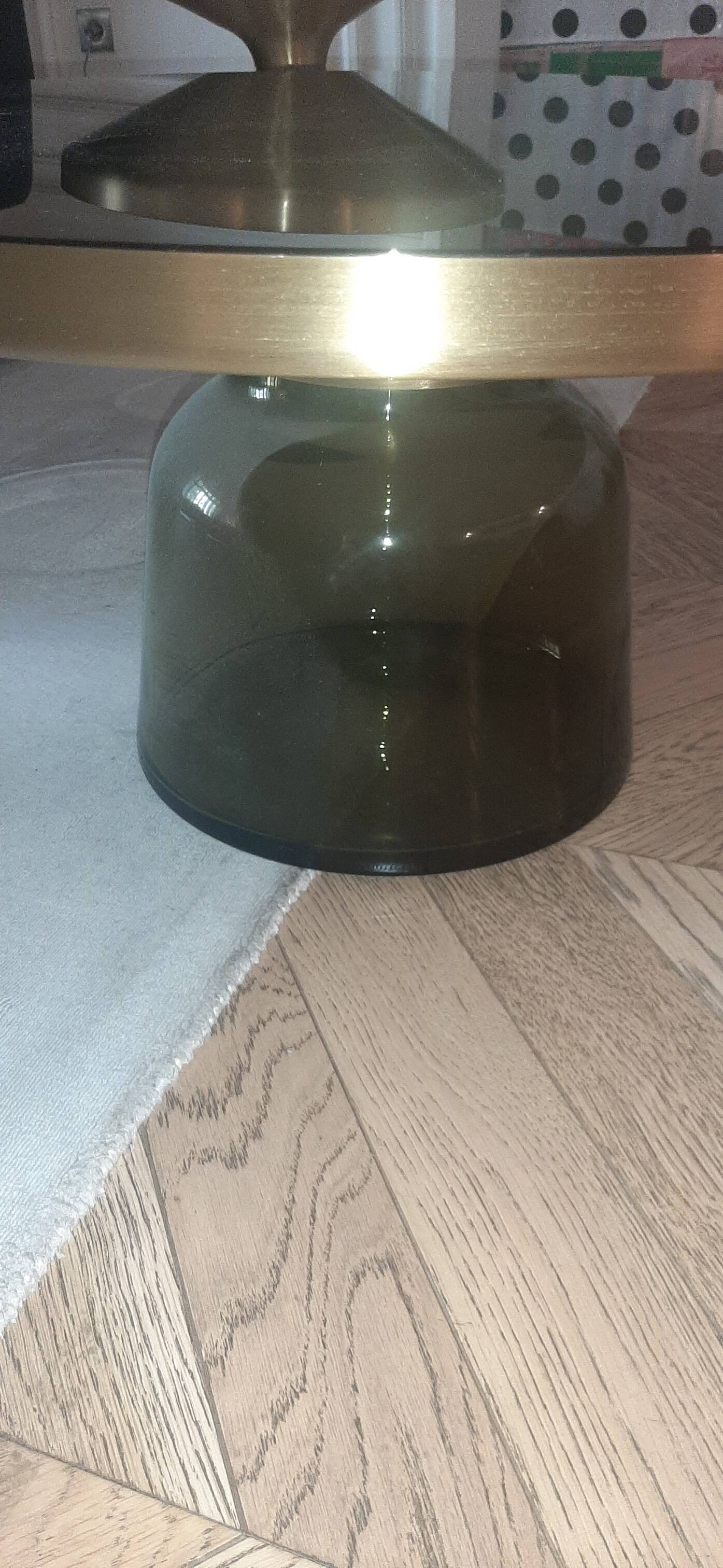 Sebastian Herkner "BELL coffee table" designer coffee table in glass by CLAS