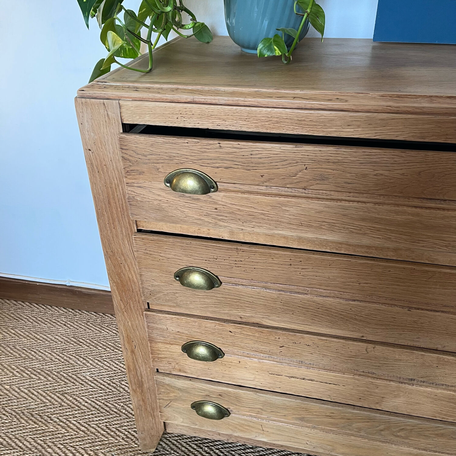 Vintage craft furniture style chest of drawers