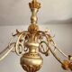 Antique gilded silver chandelier Florentine Rococo Louis XV Italy