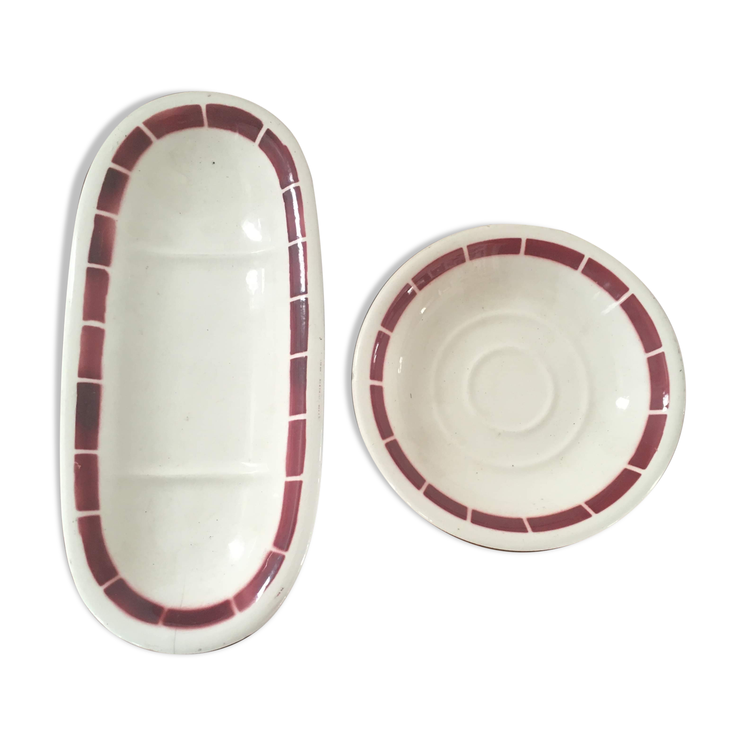 Soap holder assorted K-G Luneville France.