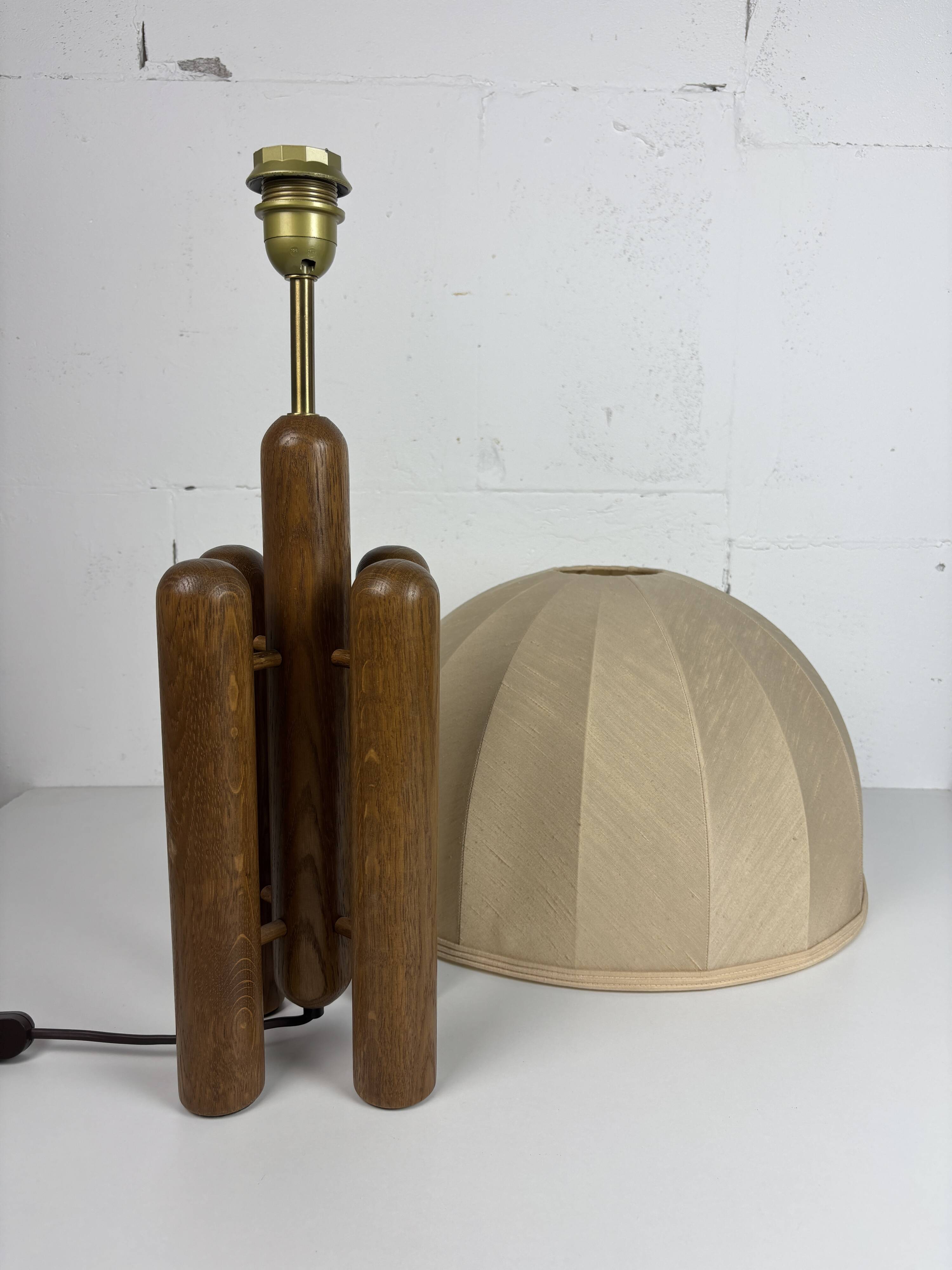 Midcentury organic sculptural architectural mushroom table lamp by Temde