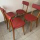 Set de 4 chaises bistrot vintage, années 50 (Taille adulte)
