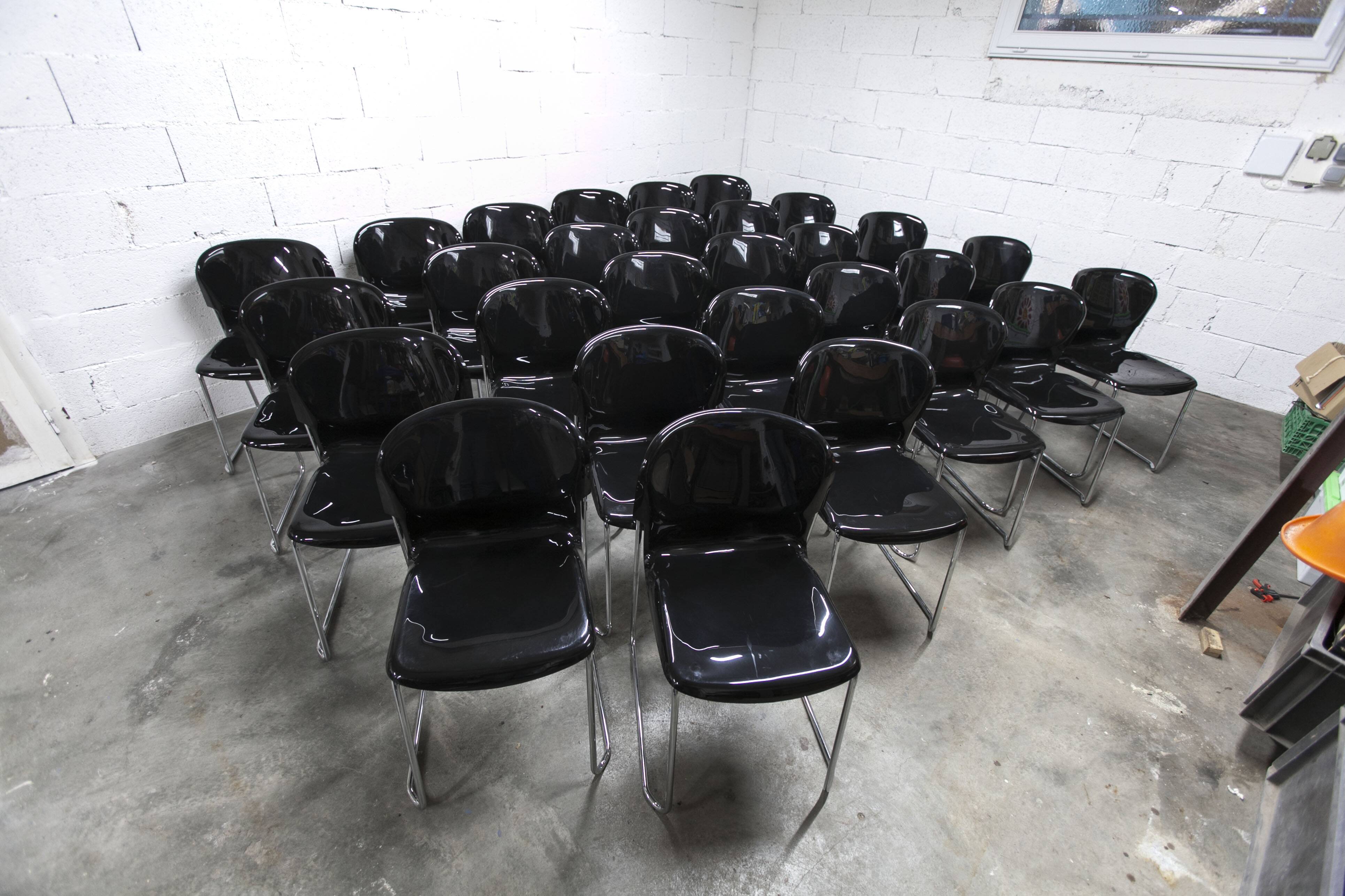 Set of 29 stackable SM400 chairs designed by Gerd Lange in 1980 by Drabert