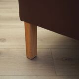 Brown leather sofa, Danish design, 1970s, production: Denmark