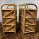Pair of vintage rattan bedside tables from the 70s