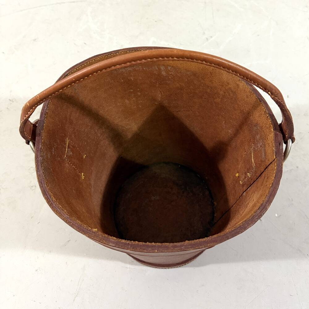 Leather waste paper basket 1960’s