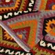 6x8 Multicolor Geometric Style Anatolian Vintage Kilim Rug, 177x236Cm