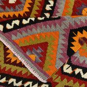 6x8 Multicolor Geometric Style Anatolian Vintage Kilim Rug, 177x236Cm