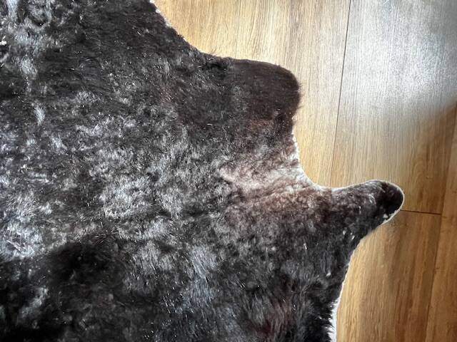 Brown cowhide rug, 2.30m