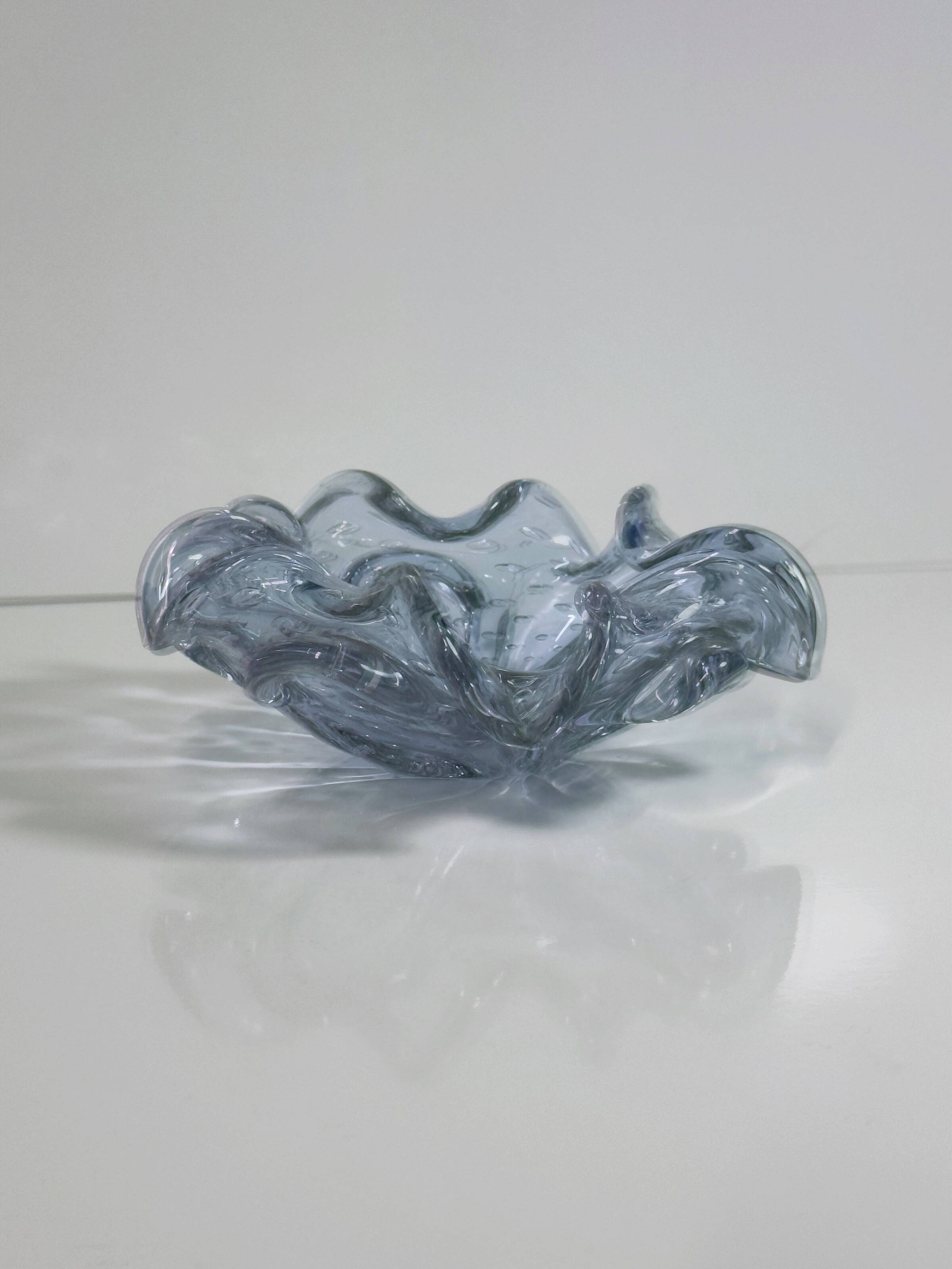 Alexandrite Murano Bullicante Bubbles Ash Tray - 1950s