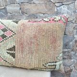 Magnifique coussin Kilim berbère vintage du Maroc