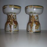 Pair of Keraluc Quimper candle holders
