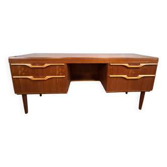 Bureau rétro vintage en teck du milieu du siècle par Stonehill (1960) Design intemporel