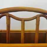 Vintage bamboo rattan and canning magazine holder