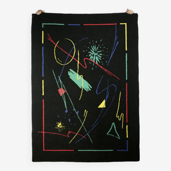 Tapis style Kandinsky années 80