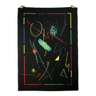 Tapis style Kandinsky années 80