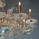 Venetian lustre in colourless Murano glass, 12 light arms, circa 1900