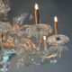 Venetian lustre in colourless Murano glass, 12 light arms, circa 1900