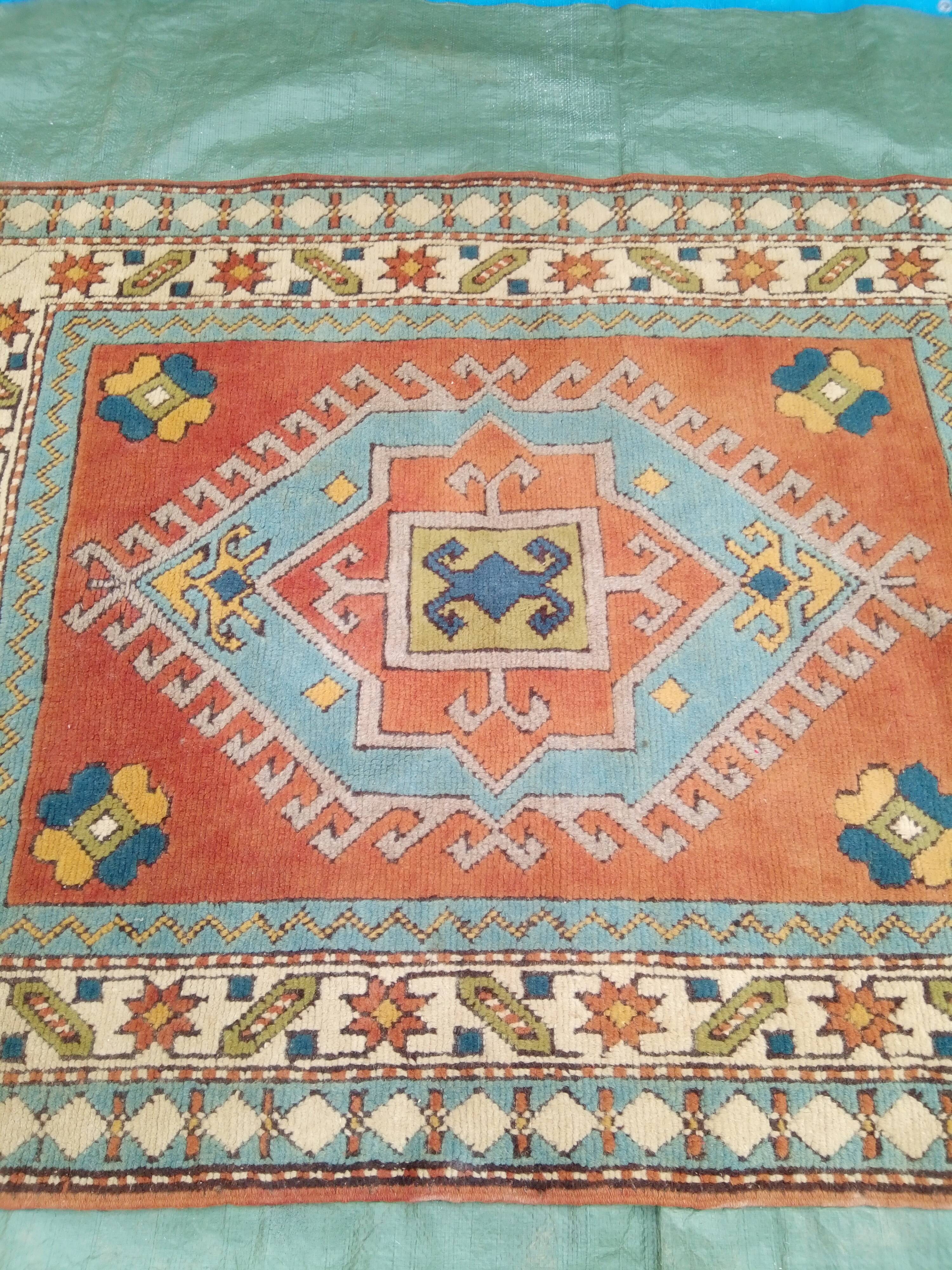 Ancient Turkish wool carpet - 158 x 116 cm
