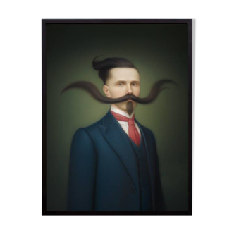 Old portrait - “Les moustachu-es” series