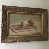 Old still life painting with frame