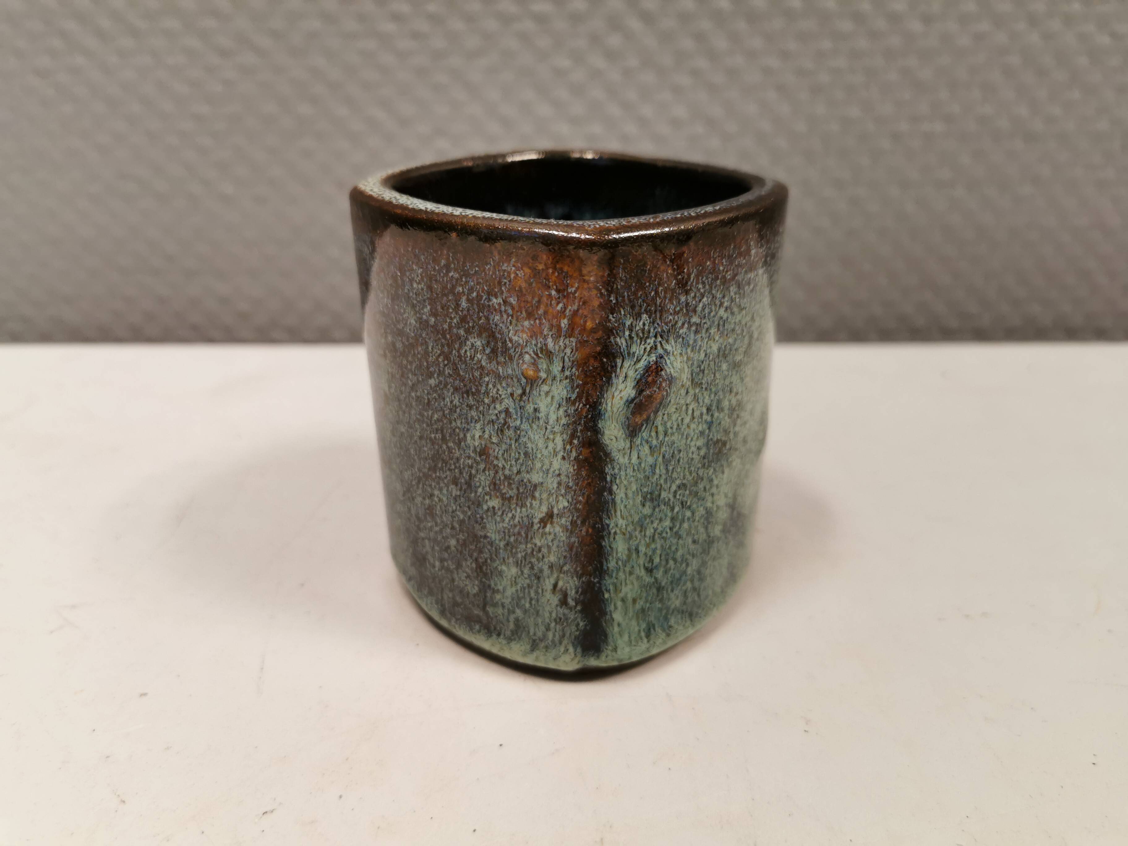 Vase in several shades of blue, from Danish stogo art pottery
