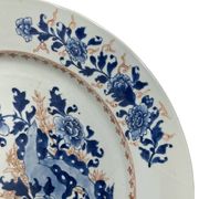 Japan, Imari porcelain plate with bamboo and peonies, 19th century.
