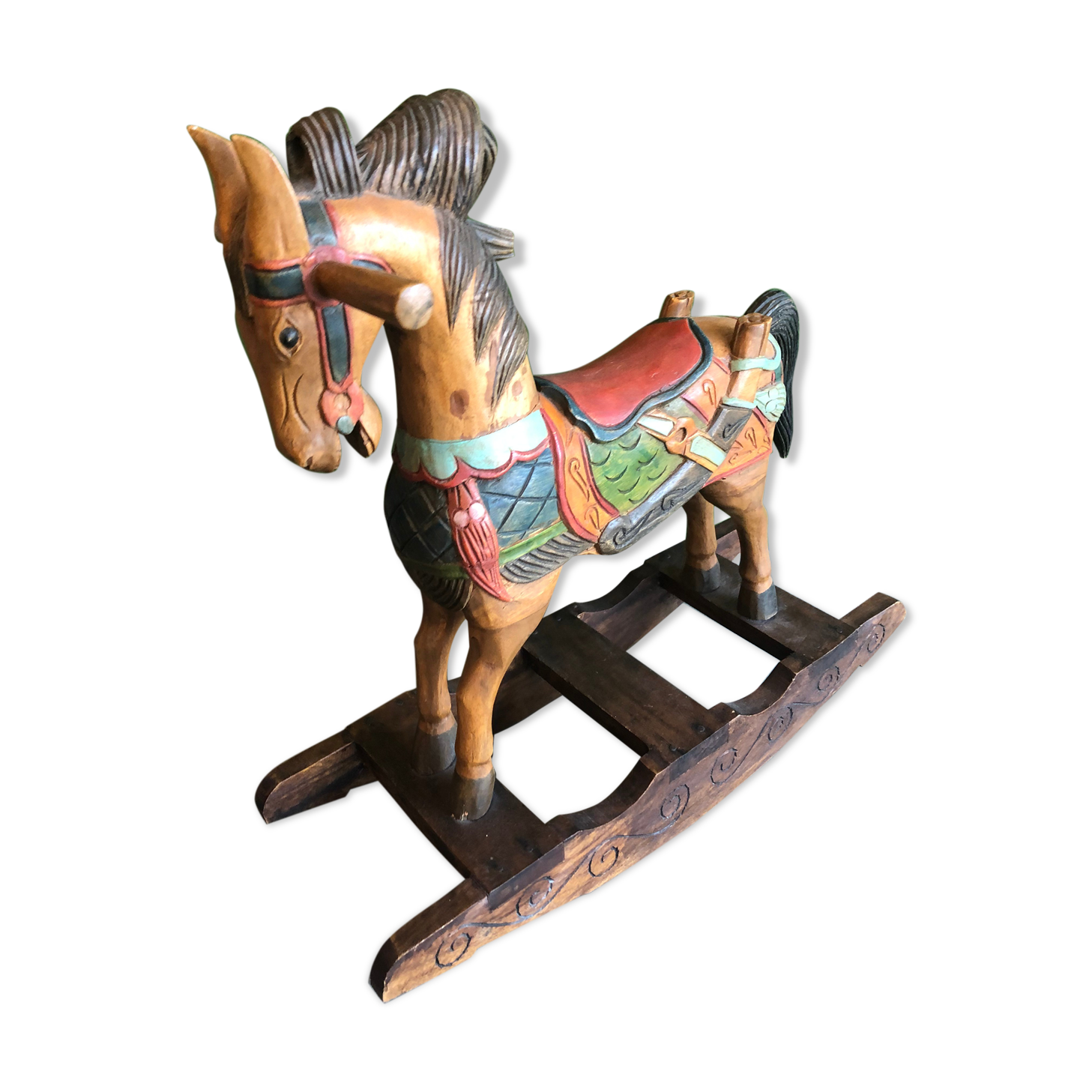 beautiful old wooden horse