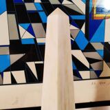 1970s Stunning Pair of Big Obelisks in Marble of Carrara.
