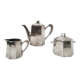 Ercuis 3-piece silver-plated metal coffee set – art deco style