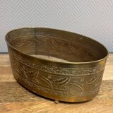 Art Nouveau period planter in embossed copper circa 1900