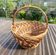 Round wicker basket