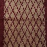 Vintage organic woon brown angora mohair tulu rug runner 2.8 x 6.8 ft