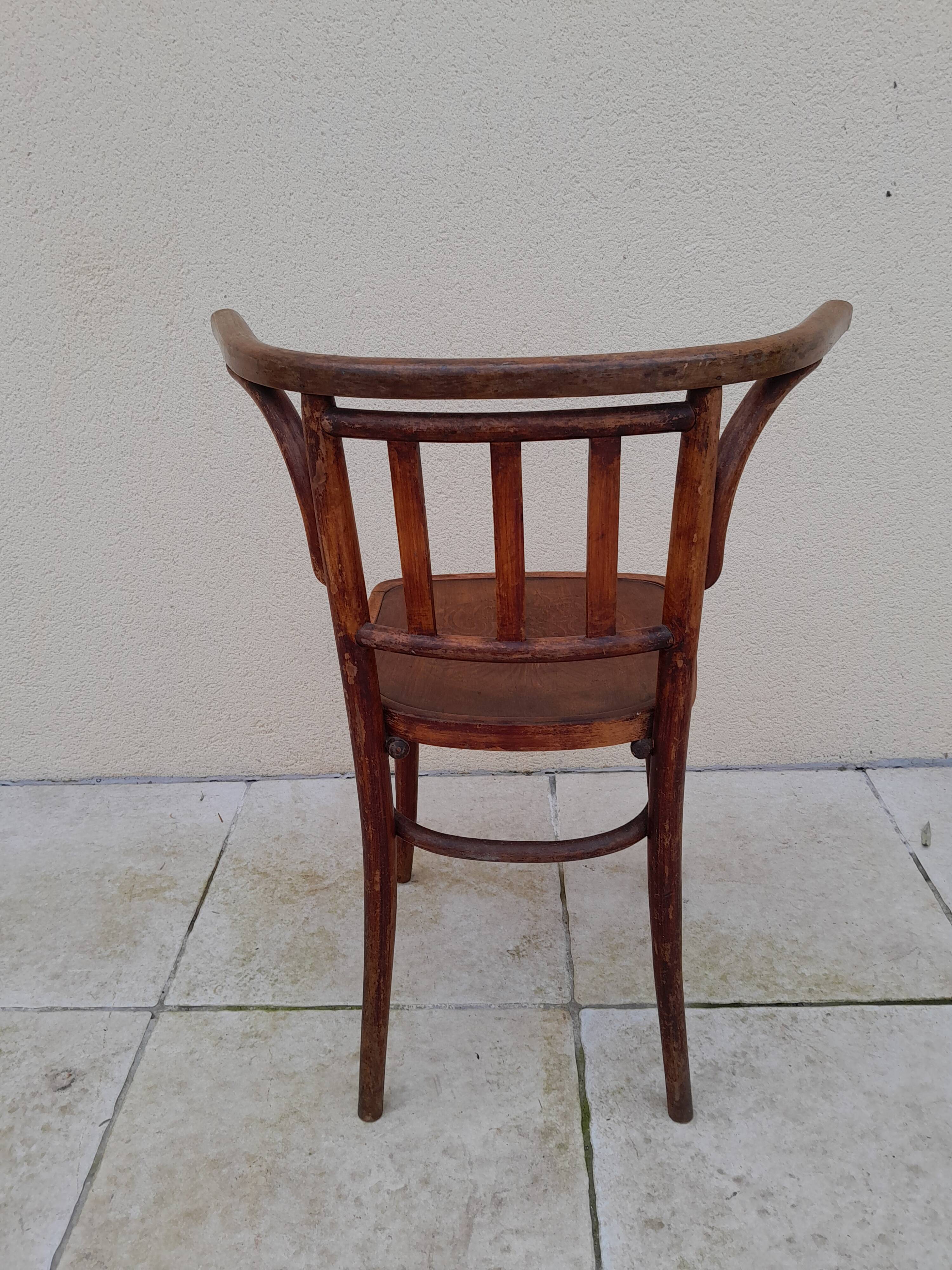 Armchair bistro chair emile cambier old 1900