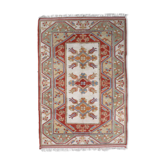 Vintage Turkish Kars handmade carpet 116cm x 175cm 1960s