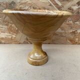 Antique Vintage Turned Wood Centerpiece Cup