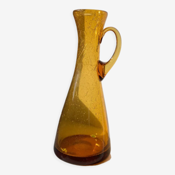 Vase en verre souffle vintage