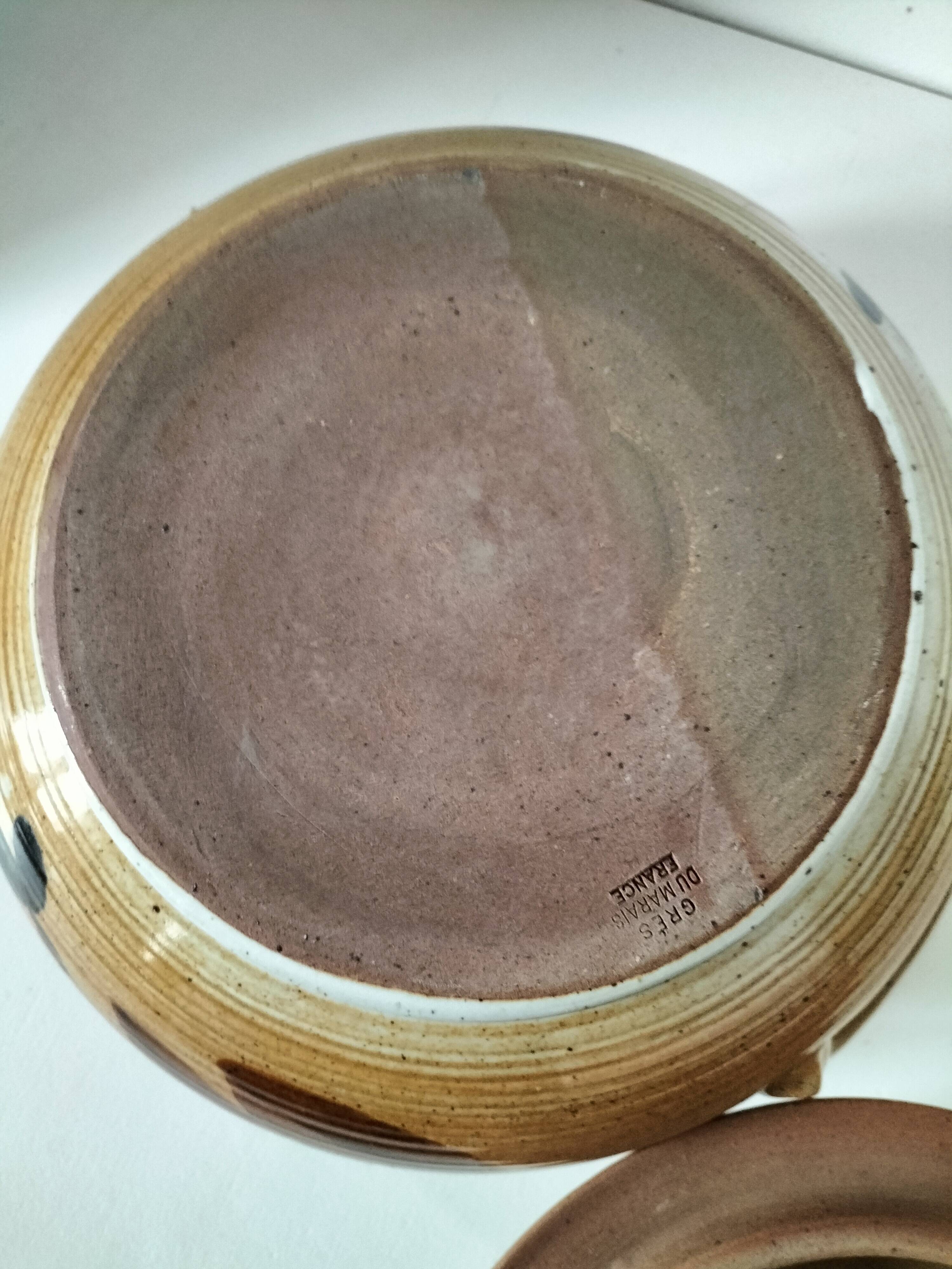 Vintage stoneware soup tureen from Marais.