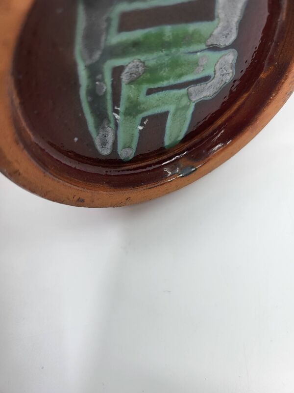 Vase Robert Picault en Grès émail Rouge Français Vallauris Côte-d'Azur 1950