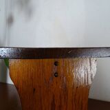 Vintage brutalist wooden stool